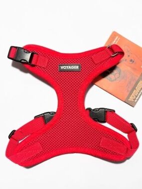 Voyager Adjustable Step In Mesh Dog Harness Red Small NWT